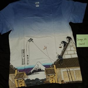 Uniqlo x Hokusai Blue Tee